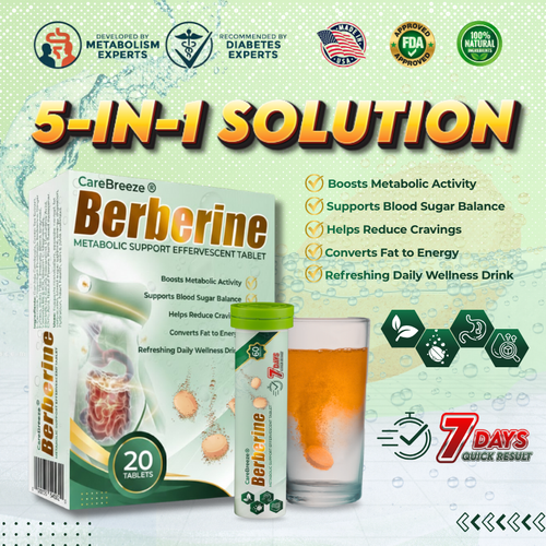 𝗖𝗮𝗿𝗲𝗕𝗿𝗲𝗲𝘇𝗲® Berberine 𝑺𝒍𝒊𝒎 𝑭𝒂𝒔𝒕 7 𝑫𝒂𝒚𝒔 Metabolic Support Effervescent Tablet  (✅ 𝐓𝐚𝐫𝐠𝐞𝐭𝐬 𝐰𝐞𝐢𝐠𝐡𝐭, 𝐡𝐞𝐚𝐫𝐭, 𝐛𝐥𝐨𝐨𝐝 𝐬𝐮𝐠𝐚𝐫, 𝐬𝐥𝐞𝐞𝐩, 𝐠𝐮𝐭 & 𝐣𝐨𝐢𝐧𝐭 𝐡𝐞𝐚𝐥𝐭𝐡)